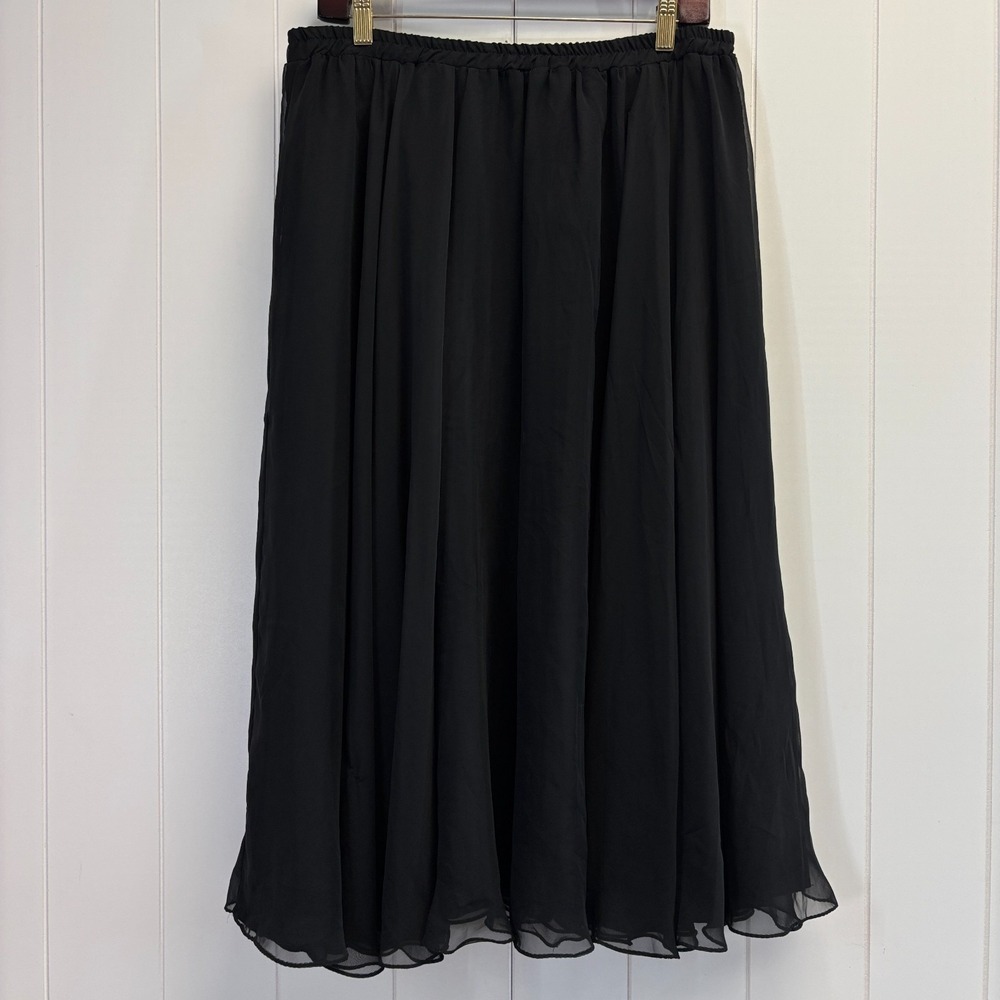 Vintage Miss Elliette Womens Whimsigoth Chiffon Lined Skirt Size L Fairy Grunge